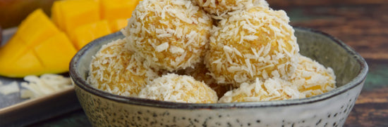 Coconut and mango energy balls