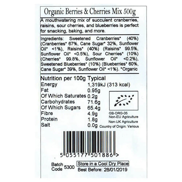 Just Natural Organic Berries & Cherries Mix