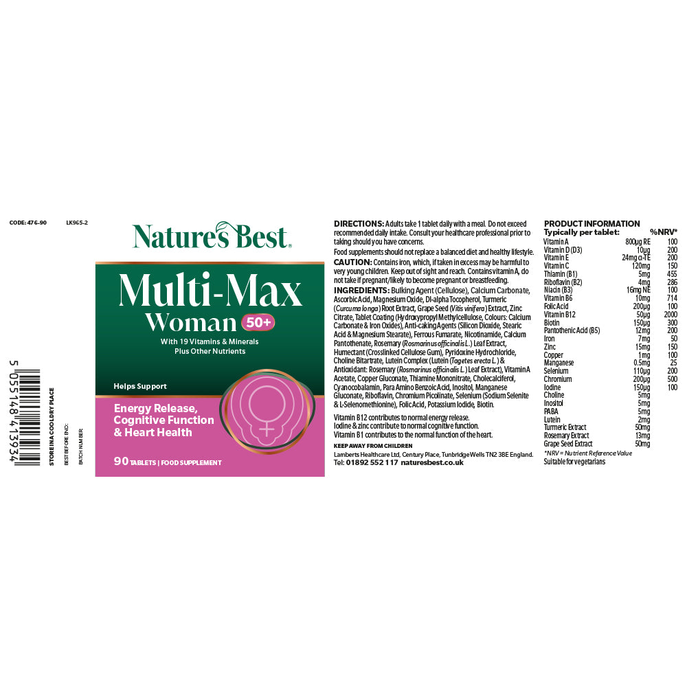 Multi-Max Multivitamin for Women Age 50+
