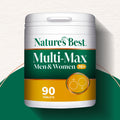 Nature's Best Multi-Max Men & Women 70+ supplement container on a white background