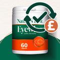 Nature's Best Eye Vitamin supplement container with a check mark and pound sign icon on a white background