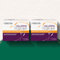 Two boxes of Colladeen Visage on a white and green gradient background