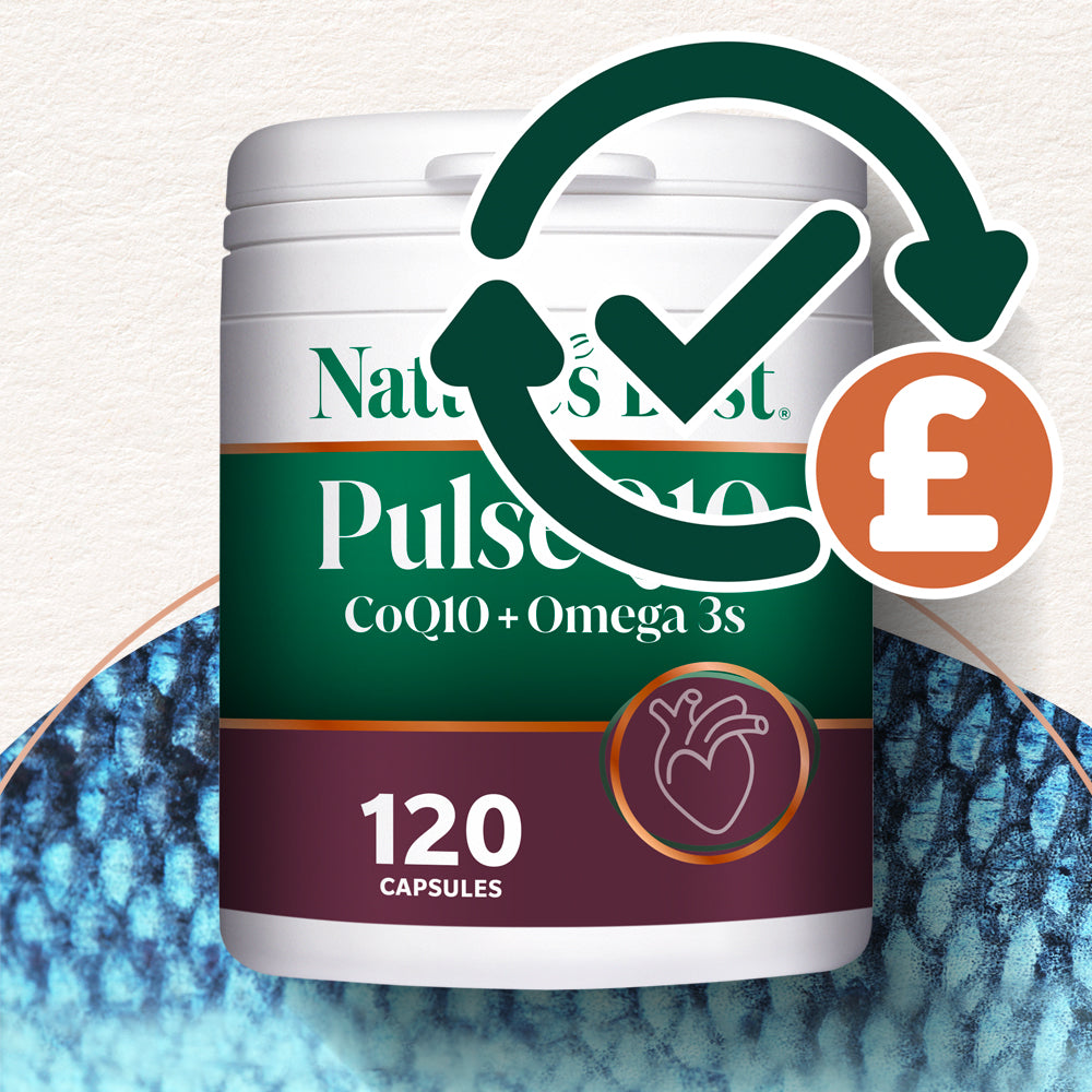 PulseQ10 Pure Fish Oil 1300mg & CoQ10 100mg