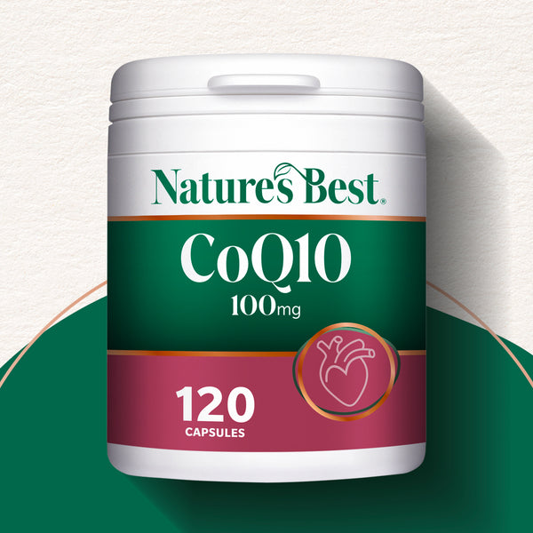 Nature's Best CoQ10 100mg supplement container on a white background
