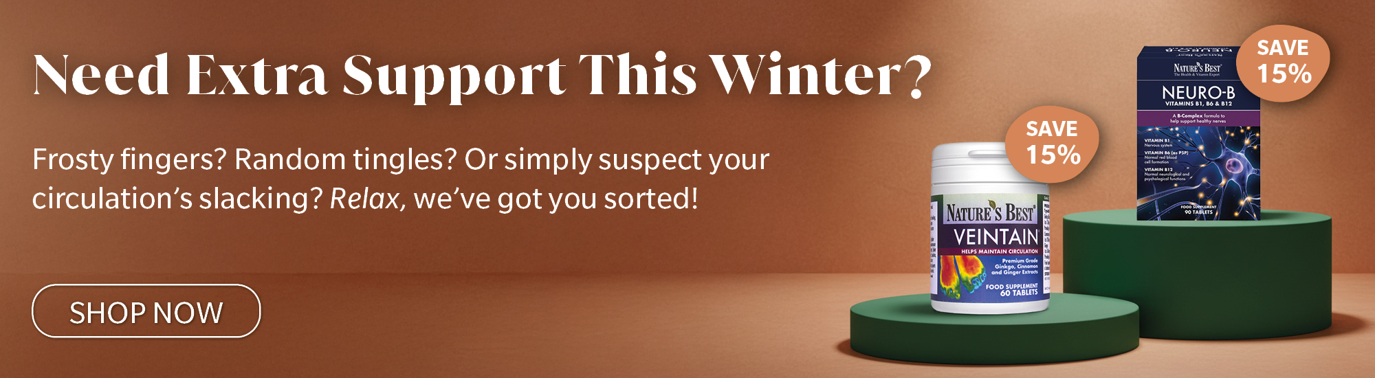 Extra support this winter for frosty fingers, random tingles or circulation slacking, with blood circulation supplements.