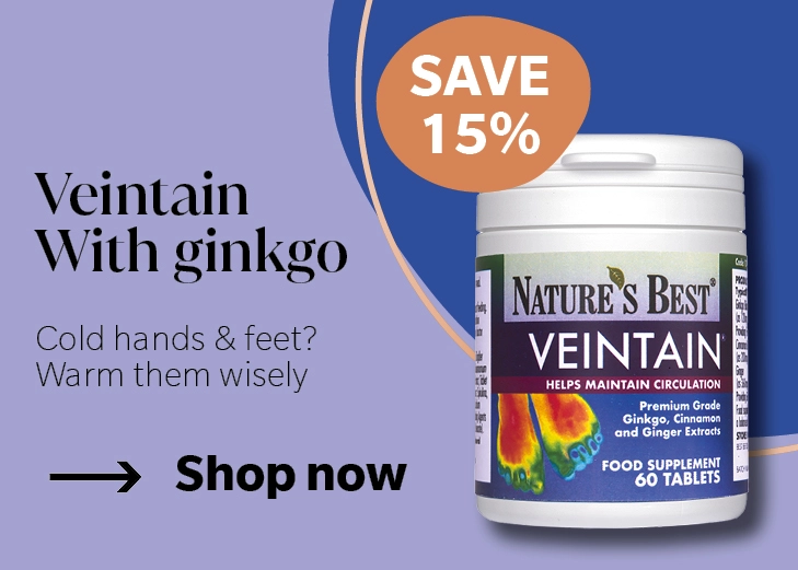 Veintain with ginkgo to help maintain circulation