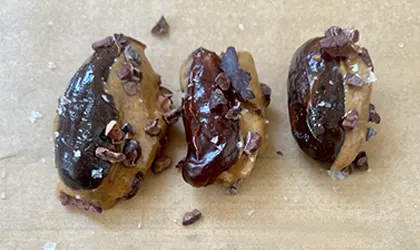 Nut butter-filled dates