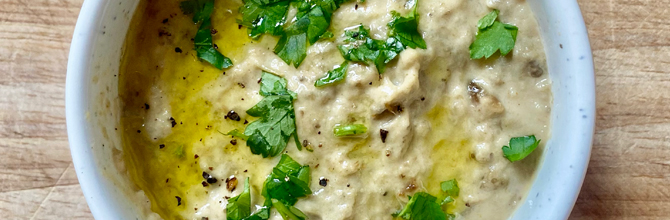 Smoky aubergine dip