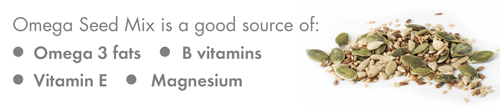 Omega Seed Mix is a good source of: Omega 3 fats, B vitamins, Vitamin E, Magnesium