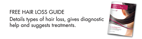 FREE HAIR LOSS GUIDE: Details types of hair loss, gives diagnostic help and suggests treatments.