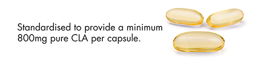 Standardised to provide a minimum 800mg pure CLA per capsule.