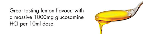 Great tasting lemon flavour, with a massive 1000mg glucosamine HCl per 10ml dose.