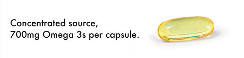 Concentrated source, 700mg Omega 3s per capsule.