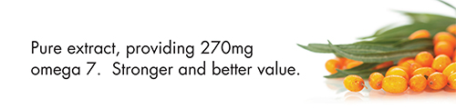 Pure extract, providing 270mg omega 7. Stronger and better value.