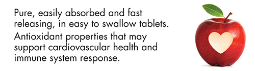 Pure, easily absorbed and fast releasing, in easy to swallow tablets. Support ordinatis her in and immune system response.