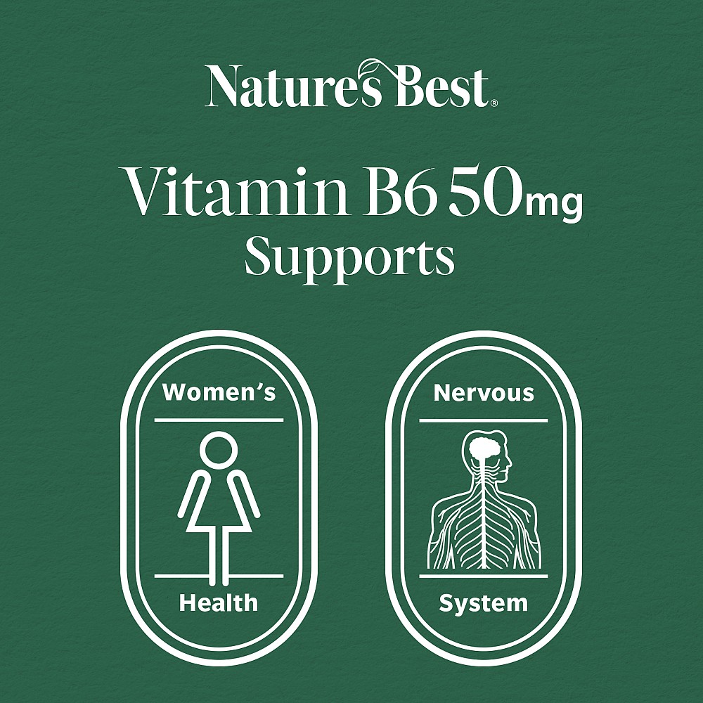 Vitamin B6 100mg | Vitamin B6 Tablets | Natures Aid - View #4