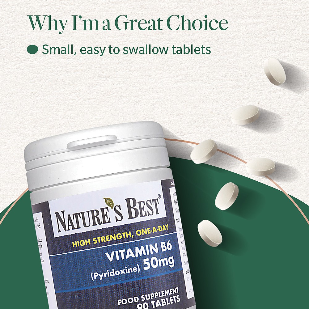 Vitamin B6 100mg | Vitamin B6 Tablets | Natures Aid - View #3