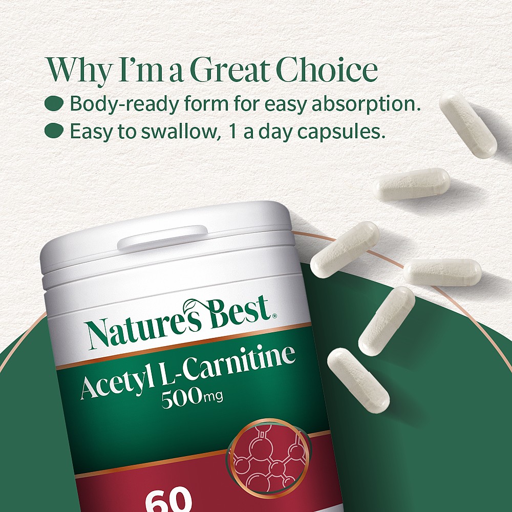 Acetyl L-Carnitine 500mg Amino Acid Supplement