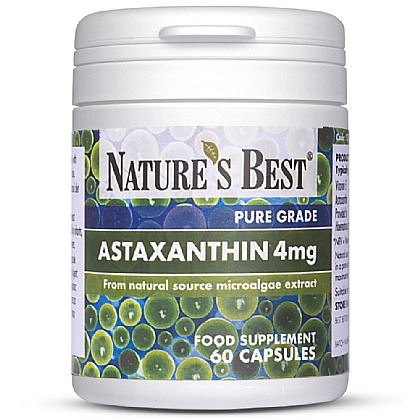 Astaxanthin 4mg, Natural Source Microalgae