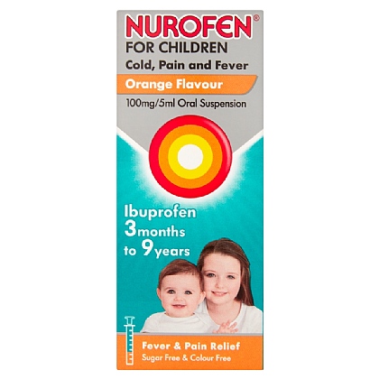 Nurofen for Children Cold Pain and Fever Orange Flavour 100ml
