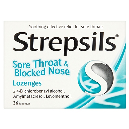 Strepsils Sore Throat & Blocked Nose Lozenges - 36
