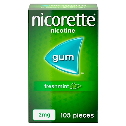 Nicorette Freshmint Sugar-Free Gum 2mg Nicotine 105 Pieces