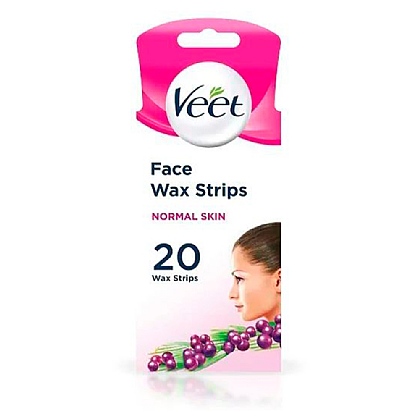 Veet Face 20 Wax Strips with Easy Grip