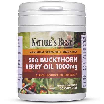 Sea Buckthorn Berry Oil 1000mg, Rich Source Of Omega 7s