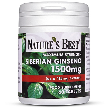 Siberian Ginseng 1500mg, Highly Researched 'Adaptogen'
