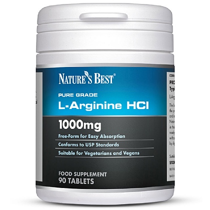 Arginine 1000mg, High Strength L-Form of This Amino Acid
