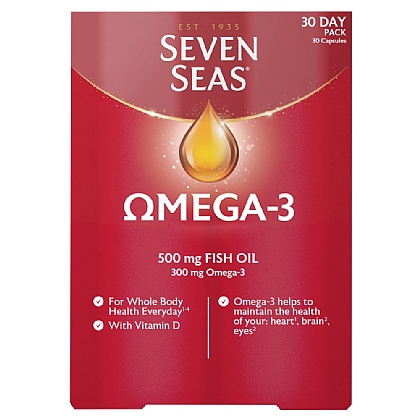 Seven Seas Omega 3 Fish Oil With Vitamin D - 30 Capsules